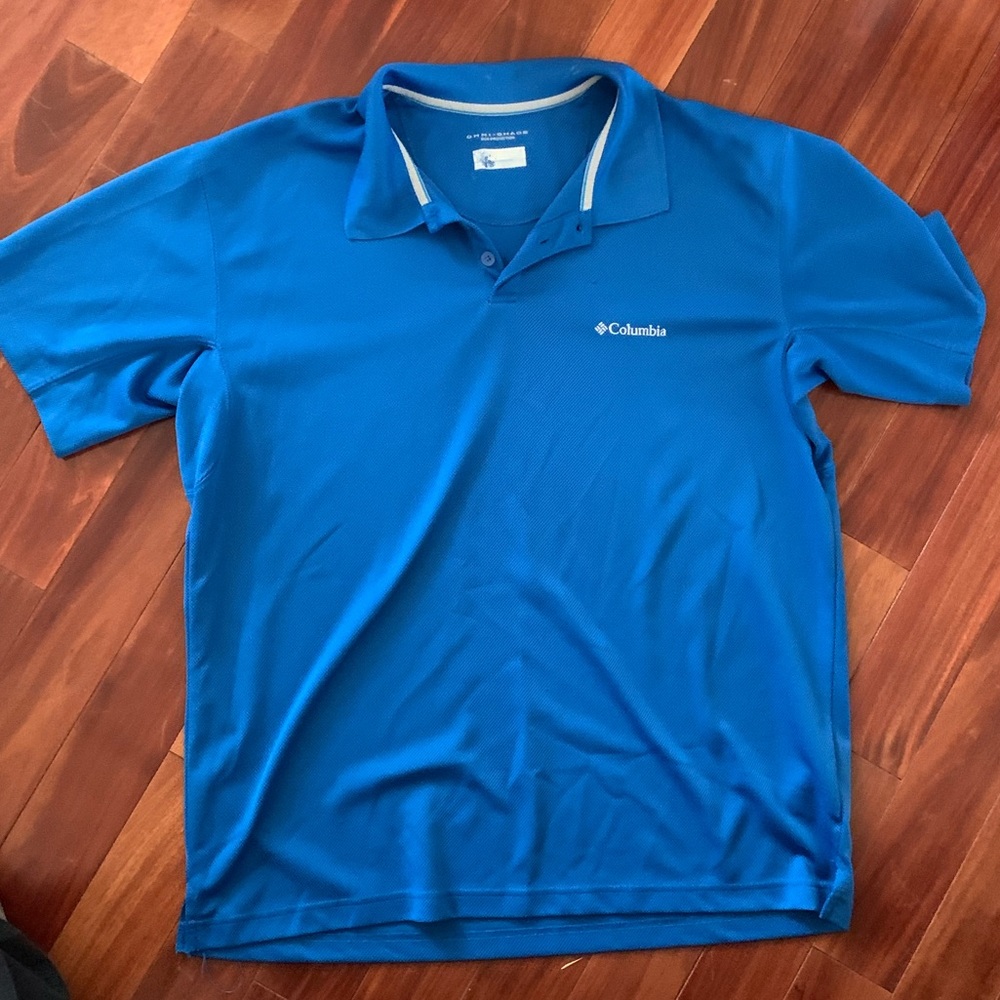 Blue Columbia Omni-shade polo